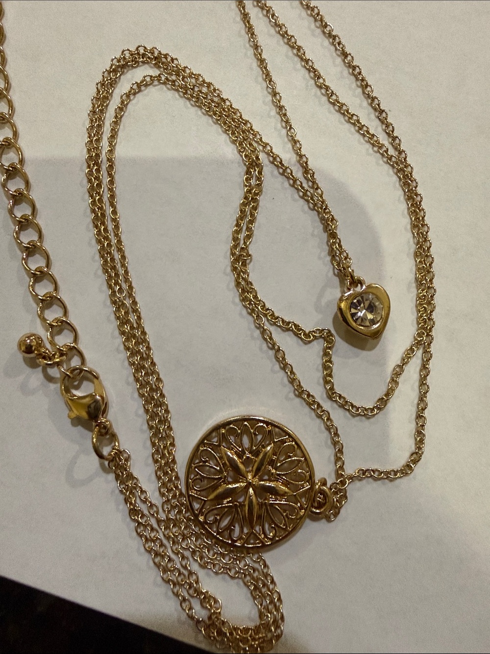 Gold Plated Layered Filigree Medallion Pendant Necklace Set from Anthropologie🔥🔥 - Picture 16 of 16